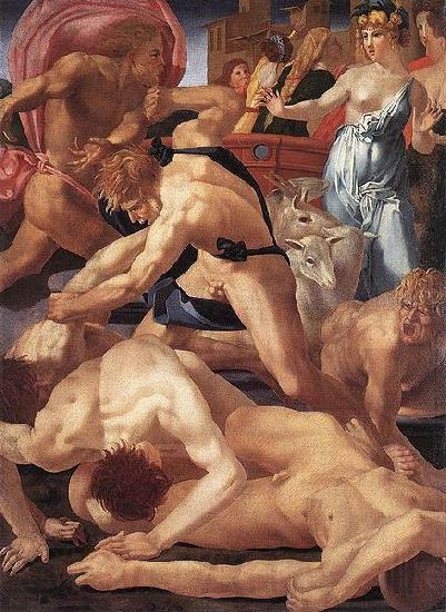 Rosso Fiorentino Moses defending the Daughters of Jethro.